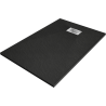 Mexen Hugo SMC Rechteck-Duschwanne 100 x 70 cm, schwarz, Abdeckung Inox - 42707010-X