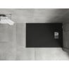 Mexen Hugo Rechteck-Duschwanne SMC 110 x 70 cm, schwarz, Abdeckung Inox - 42707011-X