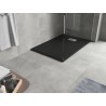Mexen Hugo SMC Rechteck-Duschwanne 100 x 70 cm, schwarz, Abdeckung Inox - 42707010-X