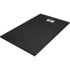 Mexen Hugo Duschwanne rechteckig SMC 160 x 70 cm, schwarz, Abdeckung aus Inox - 42707016-X