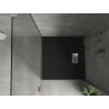 Mexen Hugo quadratische Duschwanne SMC 80 x 80 cm, schwarz, Abdeckung aus Inox - 42708080-X