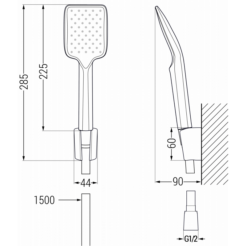 Mexen Fabia R62 Badewannen-Set, Chrom - 746503R62-00