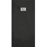 Mexen Hugo rechteckige Duschwanne SMC 170 x 80 cm, schwarz, Abdeckung aus Inox - 42708017-X