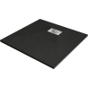 Mexen Hugo SMC Duschwanne quadratisch 90 x 90 cm, schwarz, Abdeckung inox - 42709090-X