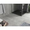 Mexen Hugo SMC Duschwanne quadratisch 90 x 90 cm, schwarz, Abdeckung inox - 42709090-X