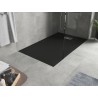 Mexen Hugo rechteckige Duschwanne SMC 160 x 90 cm, schwarz, Abdeckung inox - 42709016-X