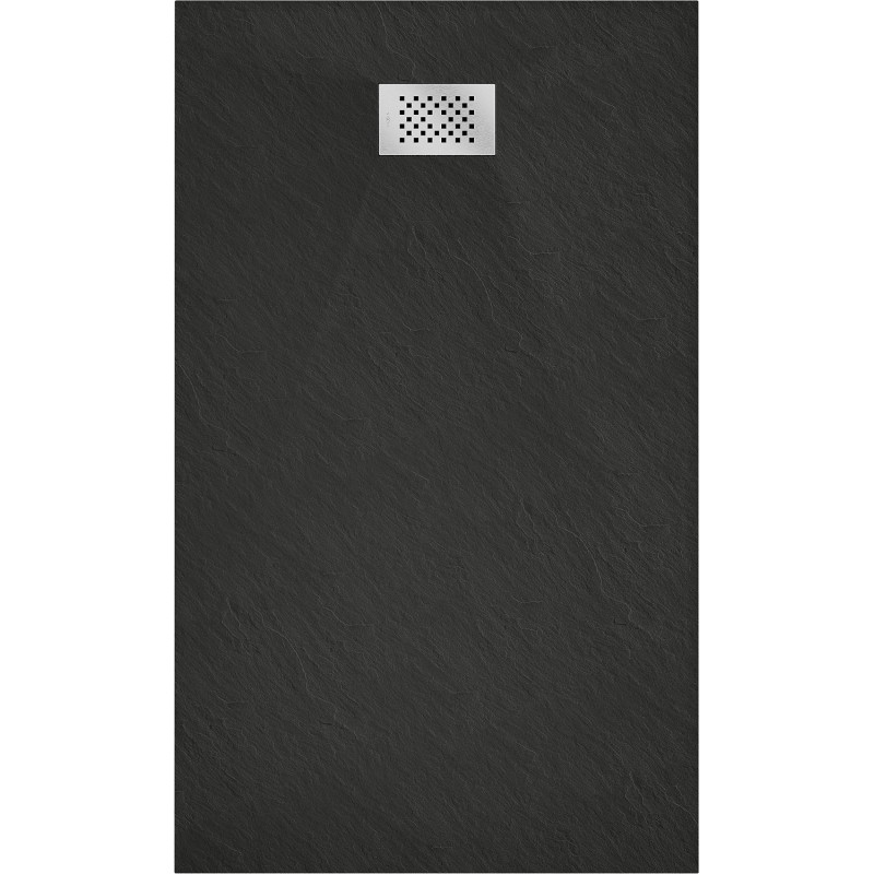 Mexen Hugo Rechteckige Duschwanne SMC 150 x 90 cm, schwarz, Inox-Verkleidung - 42709015-X