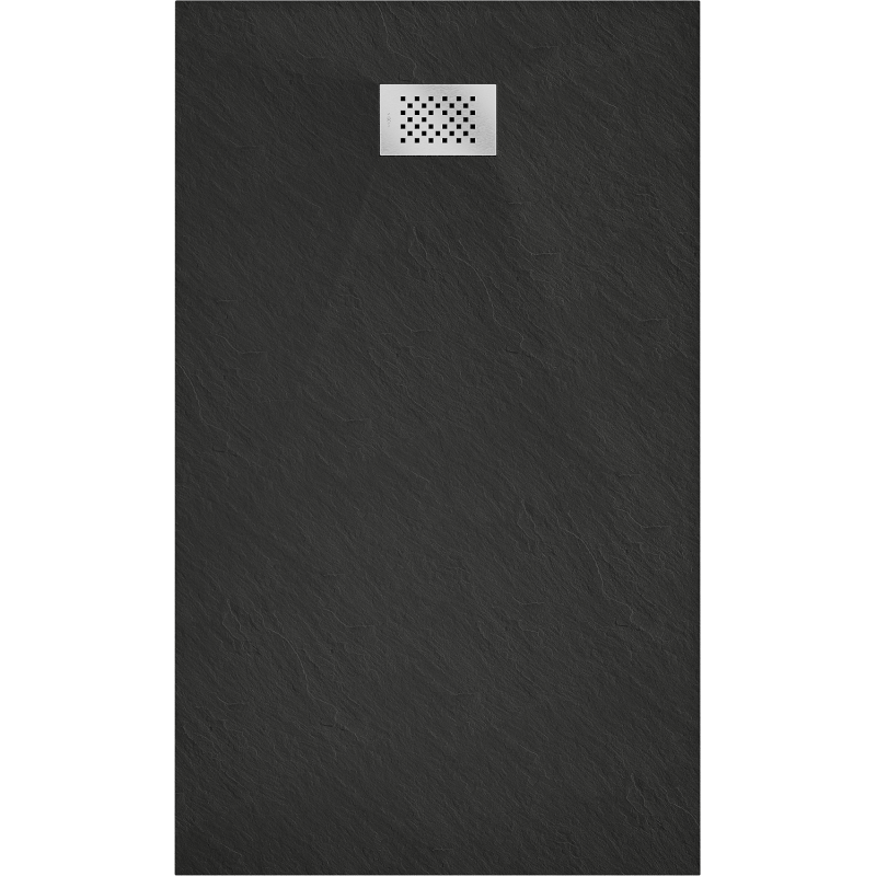 Mexen Hugo rechteckige Duschwanne SMC 150 x 90 cm, schwarz, Verkleidung Inox - 42709015-X