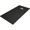 Mexen Hugo Rechteckige Duschwanne SMC 170 x 90 cm, schwarz, Inox-Abdeckung - 42709017-X