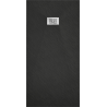 Mexen Hugo Rechteckige Duschwanne SMC 170 x 90 cm, schwarz, Inox-Abdeckung - 42709017-X