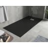 Mexen Hugo rechteckige Duschwanne SMC 170 x 90 cm, schwarz, Abdeckung Inox - 42709017-X