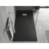 Mexen Hugo rechteckige Duschwanne SMC 180 x 90 cm, schwarz, Edelstahlabdeckung - 42709018-X