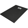 Mexen Hugo SMC Rechteck-Duschwanne 100 x 90 cm, schwarz, Abdeckung Inox - 42709010-X