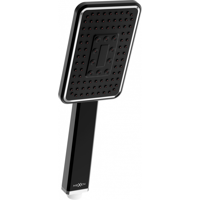 Mexen R-54 einfache Duschbrause, schwarz/chrom - 79554-71