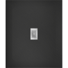 Mexen Hugo rechteckige Duschwanne SMC 110 x 100 cm, schwarz, Abdeckung aus Inox - 42701011-X