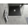 Mexen Hugo Rechteck-Duschwanne SMC 120 x 100 cm, schwarz, Abdeckung Inox - 42701012-X
