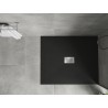 Mexen Hugo Rechteck-Duschwanne SMC 120 x 100 cm, schwarz, Abdeckung Inox - 42701012-X
