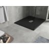Mexen Hugo rechteckige Duschwanne SMC 130 x 100 cm, schwarz, Edelstahlabdeckung - 42701013-X