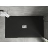 Mexen Hugo rechteckige SMC-Duschwanne 200 x 100 cm, schwarz, Abdeckung Inox - 42701020-X
