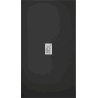 Mexen Hugo rechteckige SMC-Duschwanne 180 x 100 cm, schwarz, Abdeckung inox - 42701018-X