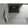 Mexen Hugo quadratische Duschwanne SMC 70 x 70 cm, schwarz, Goldene Abdeckung - 42707070-G