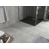 Mexen Hugo quadratische Duschwanne SMC 70 x 70 cm, schwarz, Goldene Abdeckung - 42707070-G