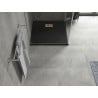 Mexen Hugo quadratische Duschwanne SMC 70 x 70 cm, schwarz, Goldene Abdeckung - 42707070-G
