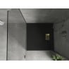 Mexen Hugo quadratische Duschwanne SMC 90 x 90 cm, schwarz, Abdeckung gold - 42709090-G