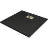 Mexen Hugo quadratische Duschwanne SMC 90 x 90 cm, schwarz, goldene Abdeckung - 42709090-G
