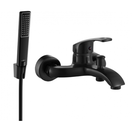 Mexen Fabia R72 Badewannenarmatur mit Duschset, schwarz - 74653R72-70