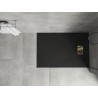 Mexen Hugo rechteckige Duschwanne SMC 80 x 70 cm, schwarz, goldene Abdeckung - 42707080-G