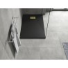 Mexen Hugo rechteckige Duschwanne SMC 80 x 70 cm, schwarz, goldene Abdeckung - 42707080-G