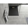 Mexen Hugo rechteckige Duschwanne SMC 110 x 70 cm, schwarz, goldene Abdeckung - 42707011-G