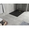 Mexen Hugo rechteckige Duschwanne SMC 90 x 70 cm, schwarz, goldene Abdeckung - 42707090-G