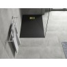 Mexen Hugo rechteckige Duschwanne SMC 120 x 80 cm, schwarz, goldene Abdeckung - 42708012-G
