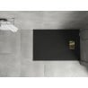 Mexen Hugo rechteckige Duschwanne SMC 120 x 80 cm, schwarz, goldene Abdeckung - 42708012-G