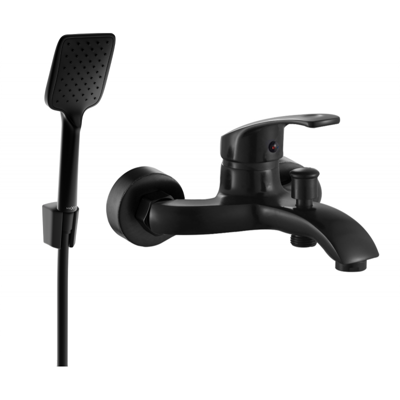 Mexen Fabia R62 Badewannenarmatur mit Duschset, schwarz - 74653R62-70