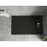 Mexen Hugo rechteckige Duschwanne SMC 150 x 80 cm, Schwarz, goldene Abdeckung - 42708015-G