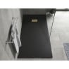 Mexen Hugo rechteckige Duschwanne SMC 180 x 80 cm, schwarz, goldene Abdeckung - 42708018-G