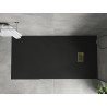 Mexen Hugo rechteckige Duschwanne SMC 180 x 80 cm, schwarz, goldene Abdeckung - 42708018-G