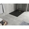 Mexen Hugo rechteckige Duschwanne SMC 100 x 90 cm, schwarz, goldene Abdeckung - 42709010-G