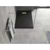 Mexen Hugo rechteckige Duschtasse SMC 120 x 90 cm, schwarz, Abdeckung gold - 42709012-G