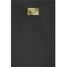 Mexen Hugo rechteckige Duschwanne SMC 130 x 90 cm, schwarz, goldene Abdeckung - 42709013-G