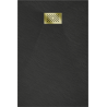 Mexen Hugo rechteckige Duschtasse SMC 120 x 90 cm, schwarz, Abdeckung gold - 42709012-G