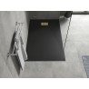 Mexen Hugo rechteckige SMC-Duschwanne 150 x 90 cm, schwarz, goldene Abdeckung - 42709015-G