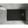 Mexen Hugo rechteckige SMC-Duschwanne 150 x 90 cm, schwarz, goldene Abdeckung - 42709015-G