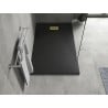 Mexen Hugo rechteckige Duschwanne SMC 140 x 90 cm, schwarz, goldene Abdeckung - 42709014-G