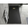 Mexen Hugo rechteckige Duschwanne SMC 180 x 90 cm, schwarz, goldene Abdeckung - 42709018-G