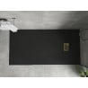 Mexen Hugo rechteckige Duschwanne SMC 170 x 90 cm, schwarz, goldene Abdeckung - 42709017-G