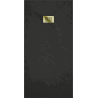 Mexen Hugo rechteckige Duschwanne SMC 180 x 90 cm, schwarz, goldene Abdeckung - 42709018-G